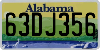 AL license plate 63DJ356