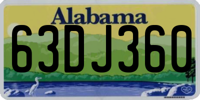 AL license plate 63DJ360