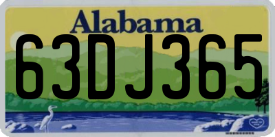 AL license plate 63DJ365