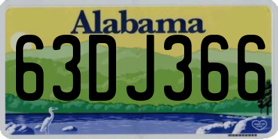 AL license plate 63DJ366