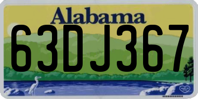 AL license plate 63DJ367