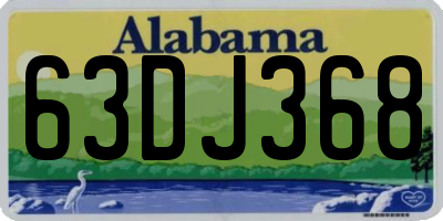 AL license plate 63DJ368