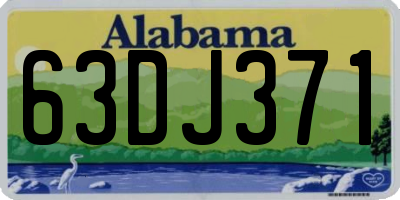 AL license plate 63DJ371
