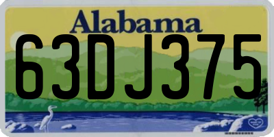 AL license plate 63DJ375