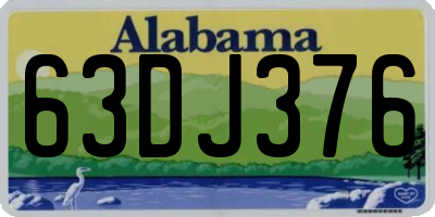 AL license plate 63DJ376