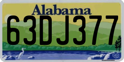 AL license plate 63DJ377