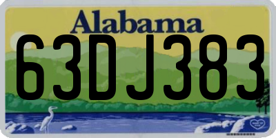 AL license plate 63DJ383