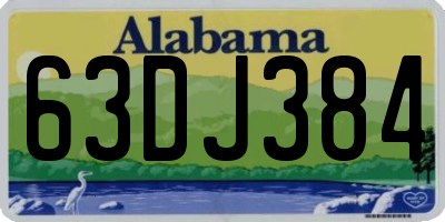 AL license plate 63DJ384