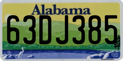 AL license plate 63DJ385