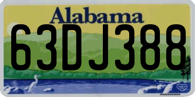 AL license plate 63DJ388