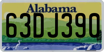AL license plate 63DJ390