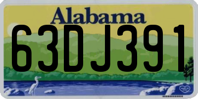 AL license plate 63DJ391