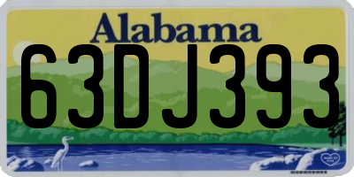 AL license plate 63DJ393
