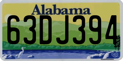AL license plate 63DJ394