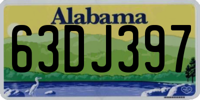 AL license plate 63DJ397