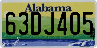 AL license plate 63DJ405