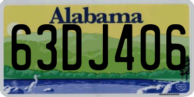 AL license plate 63DJ406