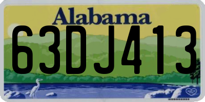 AL license plate 63DJ413