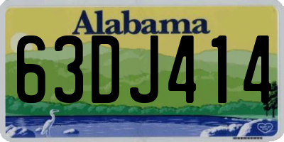 AL license plate 63DJ414