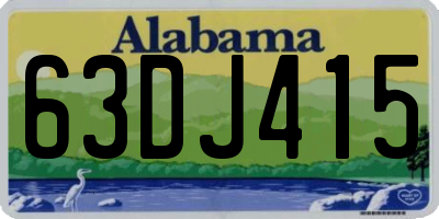AL license plate 63DJ415