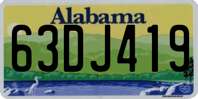 AL license plate 63DJ419