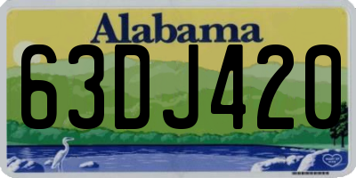 AL license plate 63DJ420