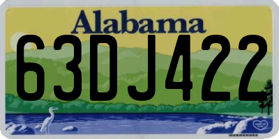 AL license plate 63DJ422