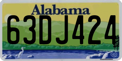 AL license plate 63DJ424