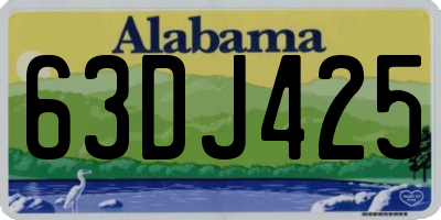 AL license plate 63DJ425