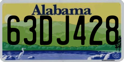 AL license plate 63DJ428
