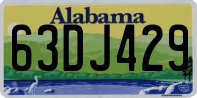 AL license plate 63DJ429