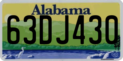 AL license plate 63DJ430