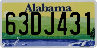 AL license plate 63DJ431