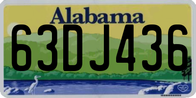 AL license plate 63DJ436
