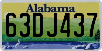AL license plate 63DJ437
