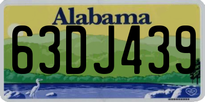 AL license plate 63DJ439