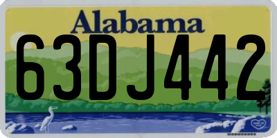 AL license plate 63DJ442