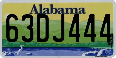 AL license plate 63DJ444
