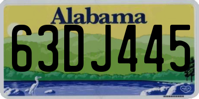 AL license plate 63DJ445