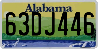 AL license plate 63DJ446