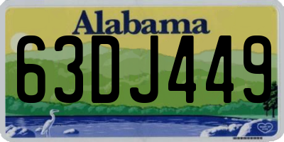 AL license plate 63DJ449