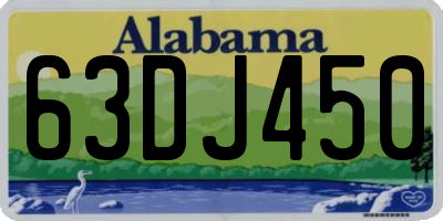 AL license plate 63DJ450