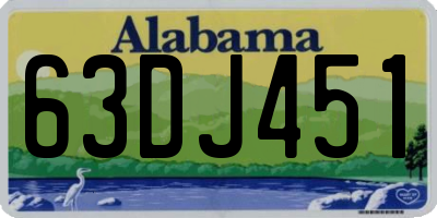 AL license plate 63DJ451