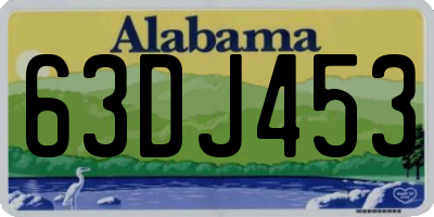 AL license plate 63DJ453