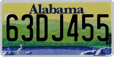 AL license plate 63DJ455