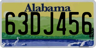 AL license plate 63DJ456