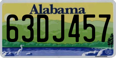 AL license plate 63DJ457