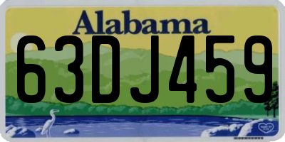 AL license plate 63DJ459