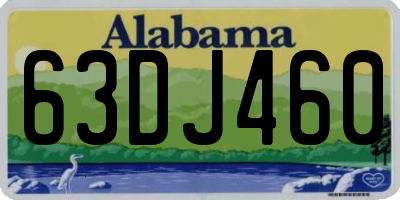 AL license plate 63DJ460