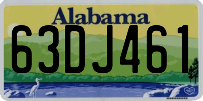 AL license plate 63DJ461